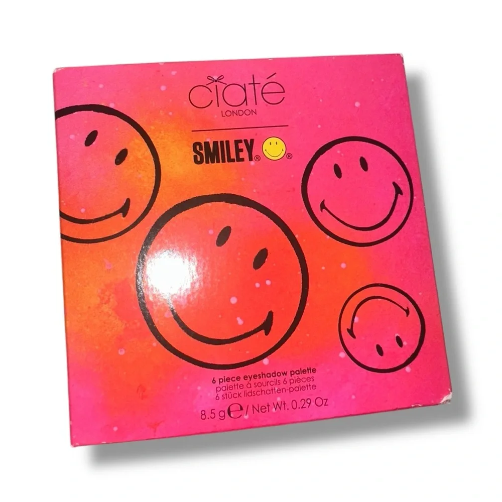 Ciaté London x Smiley 50 Limited Edition Eyeshadow Palette NIB Collectible 6 Pan